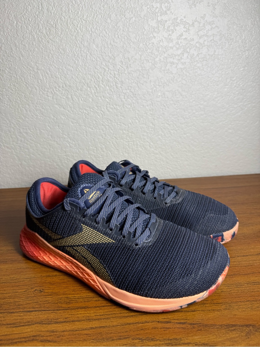 Reebok Navy and Coral Women's Athletic Running Shoes